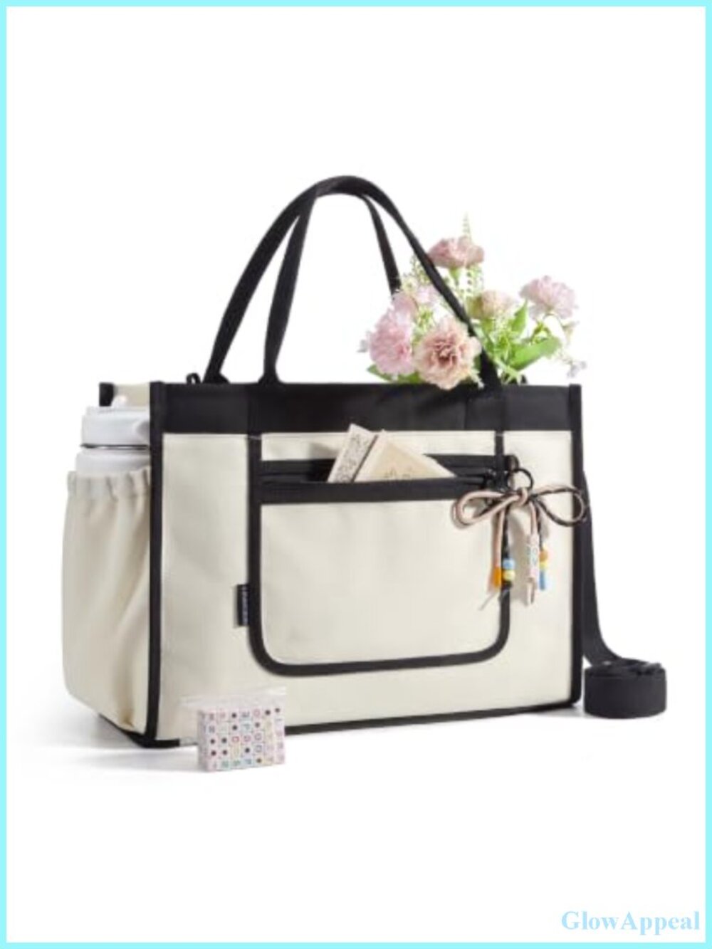 DIY Tote Bag for Women, 20.6L/24L Shoulder Handbag, Customizable Letter Beads,